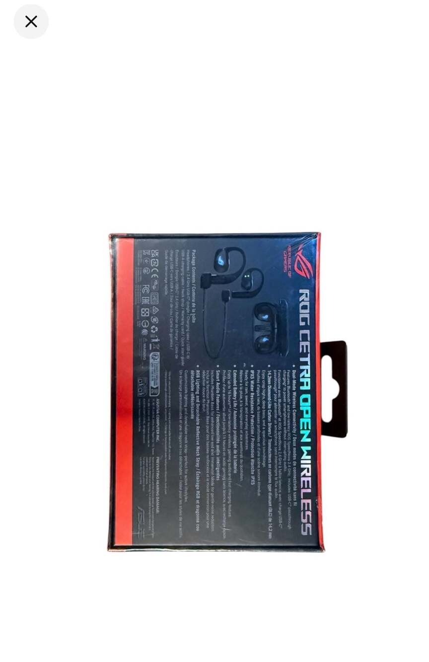 ASUS ROG Cetra Open Wireless Gaming Earbuds- PC, iOS, Android, Switch- BRAND NEW - Picture 3 of 4